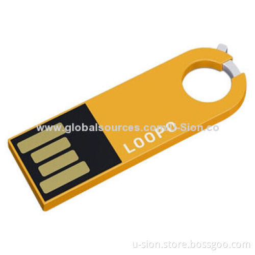 Colorful Promotional Mini USB Flash Drives with Chain, 128MB to 64GB Capacity, Made of Plastic